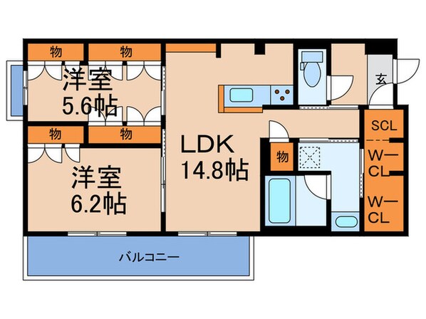 Feliseed中百舌鳥の物件間取画像